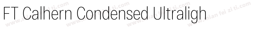 FT Calhern Condensed Ultralight字体转换